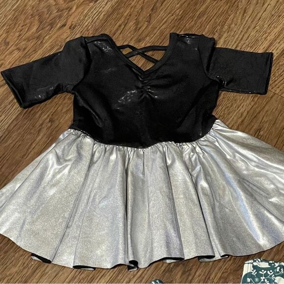 Dot Dot Smile 4 Ballerina Twirl Holiday Dresses Green Black Cream Orange 6-12 mo - Picture 10 of 11